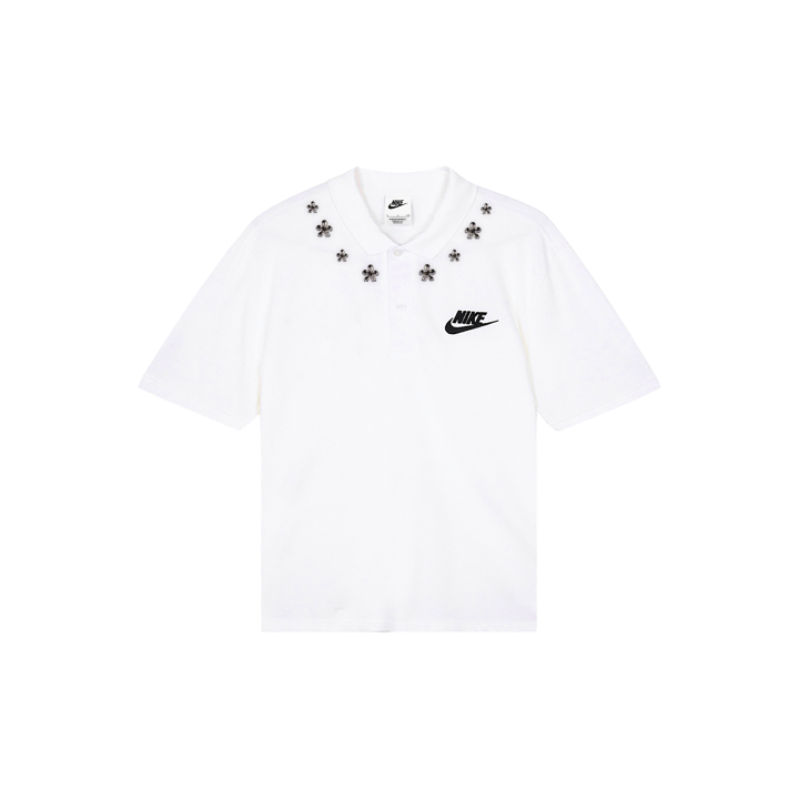Nike Nike Polo Shirts Men's White Polo Collar Moderate Straight Fit