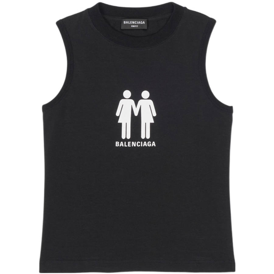 Balenciaga PRIDE 22 FW22 Tank Top Slim Fit Men's Black
