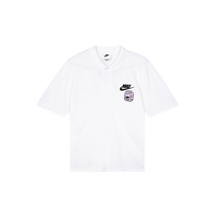 Nike Nike Polo Shirts Men's White Polo Collar Moderate Straight Fit