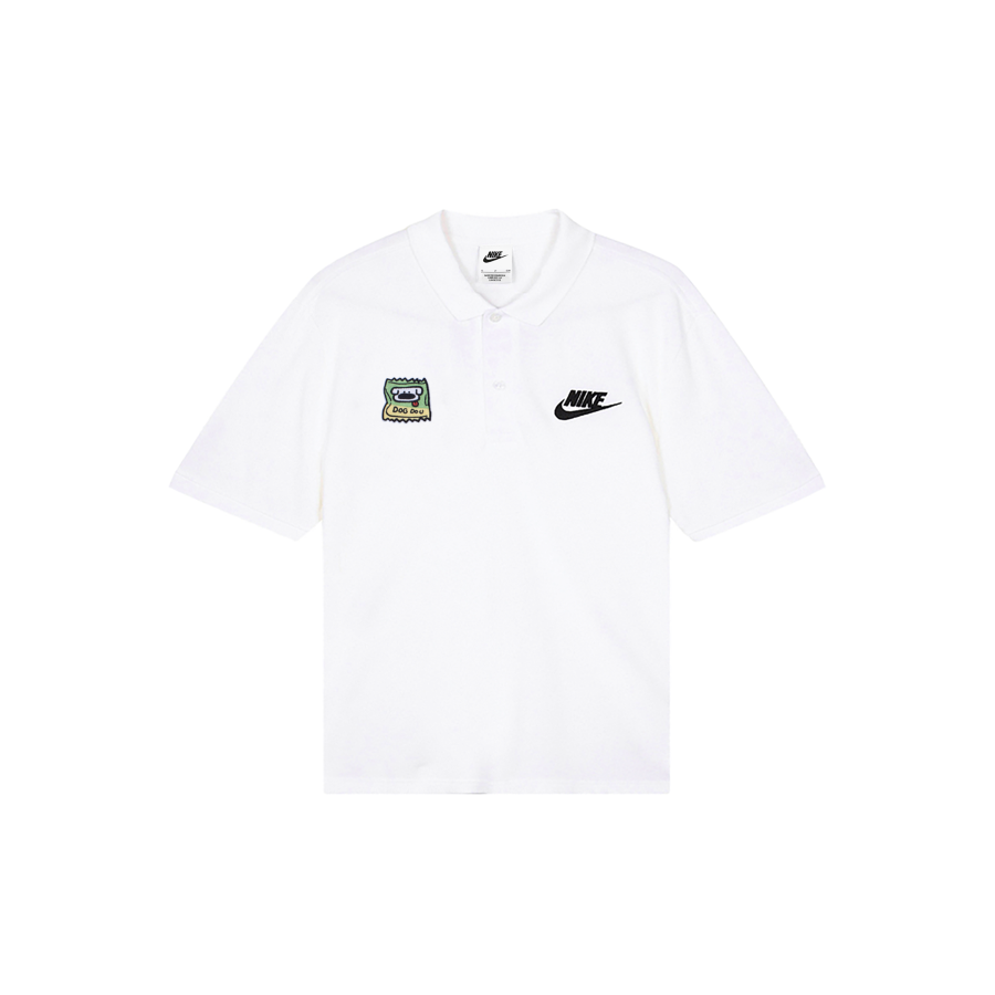 Nike Nike Polo Shirts Men's White Polo Collar Moderate Straight Fit