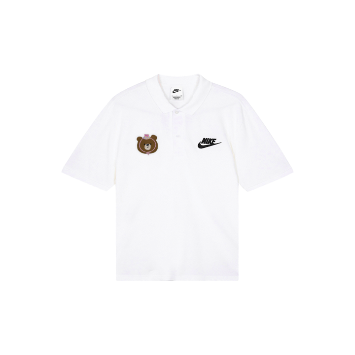 Nike Nike Polo Shirts Men's White Polo Collar Moderate Straight Fit