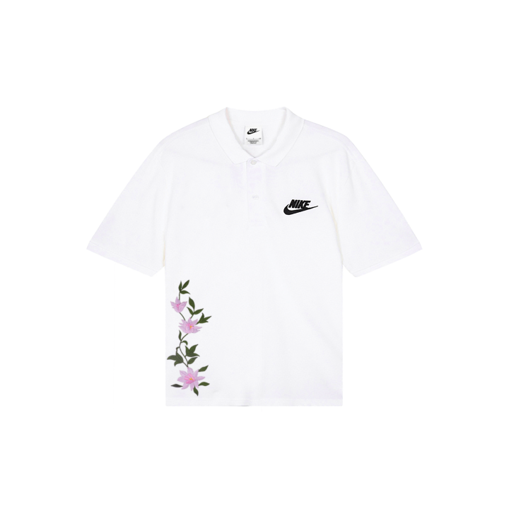 Nike Nike Polo Shirts Men's White Polo Collar Moderate Straight Fit