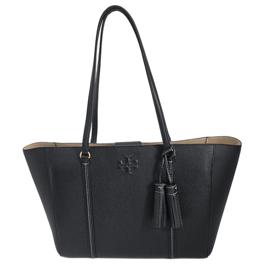 TORY BURCH Thea Leather Tote Bag, Shoulder Bag Large Women's Black