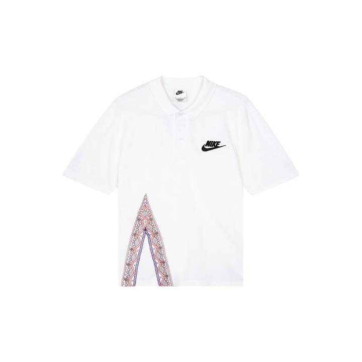 Nike Nike Polo Shirts Men's White Polo Collar Moderate Straight Fit