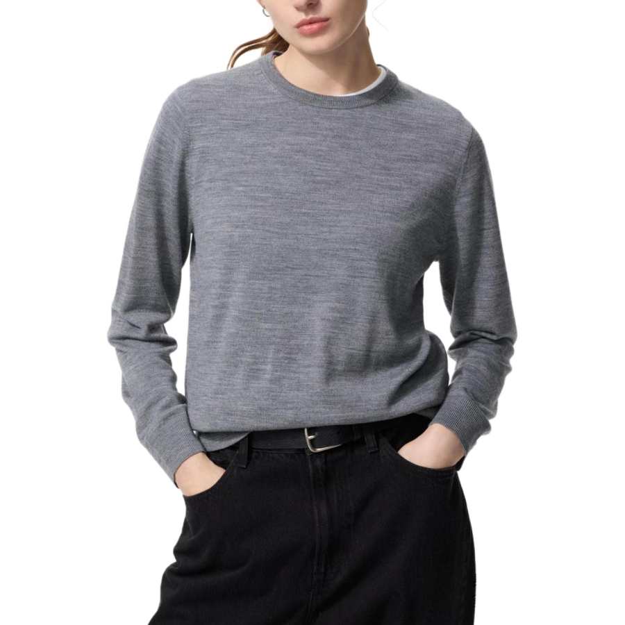 UNIQLO Sweaters Women's Sky Gray Crew Neck Moderate Other