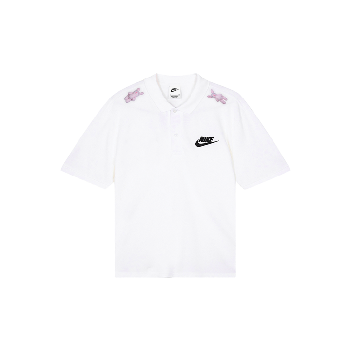Nike Nike Polo Shirts Men's White Polo Collar Moderate Straight Fit