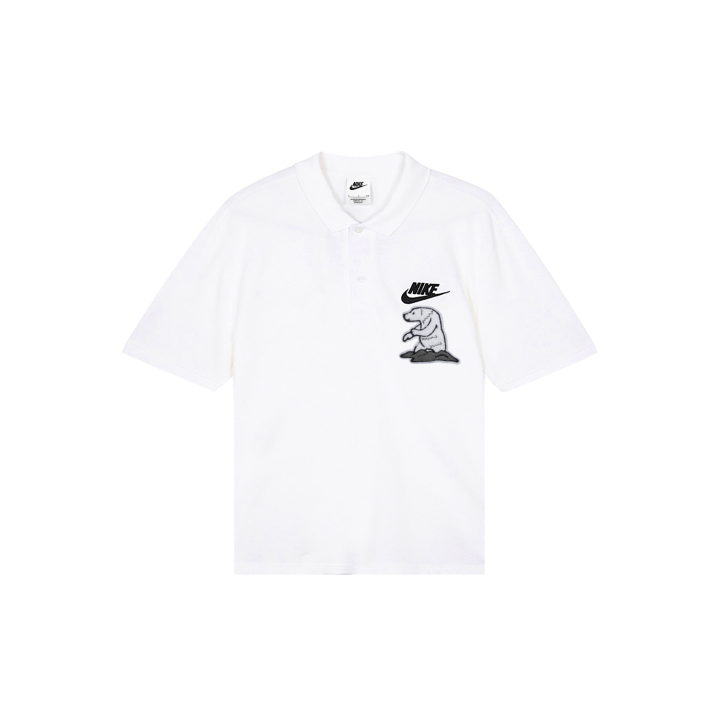 Nike Nike Polo Shirts Men's White Polo Collar Moderate Straight Fit