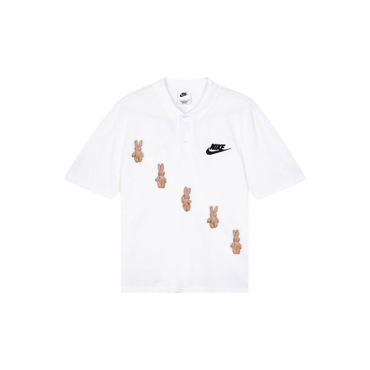Nike Nike Polo Shirts Men's White Polo Collar Moderate Straight Fit