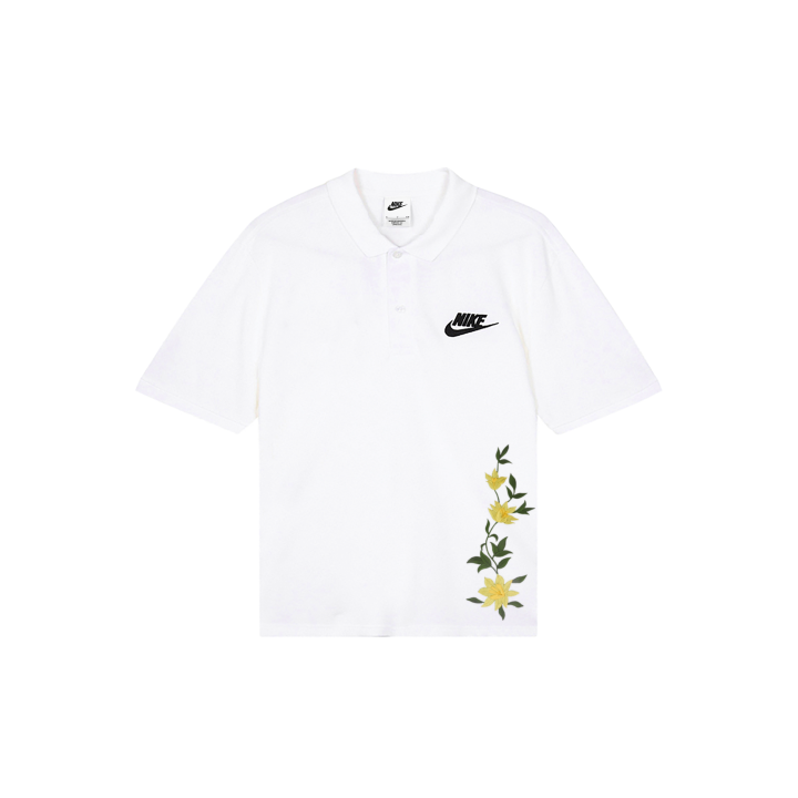 Nike Nike Polo Shirts Men's White Polo Collar Moderate Straight Fit