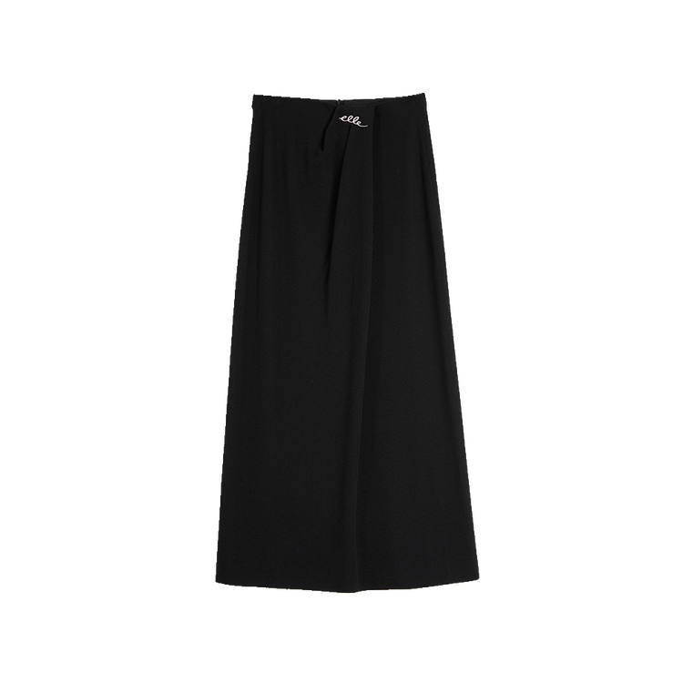 ELLE Casual Long Skirts Women's Black Moderate Mid Length Bodycon Skirt