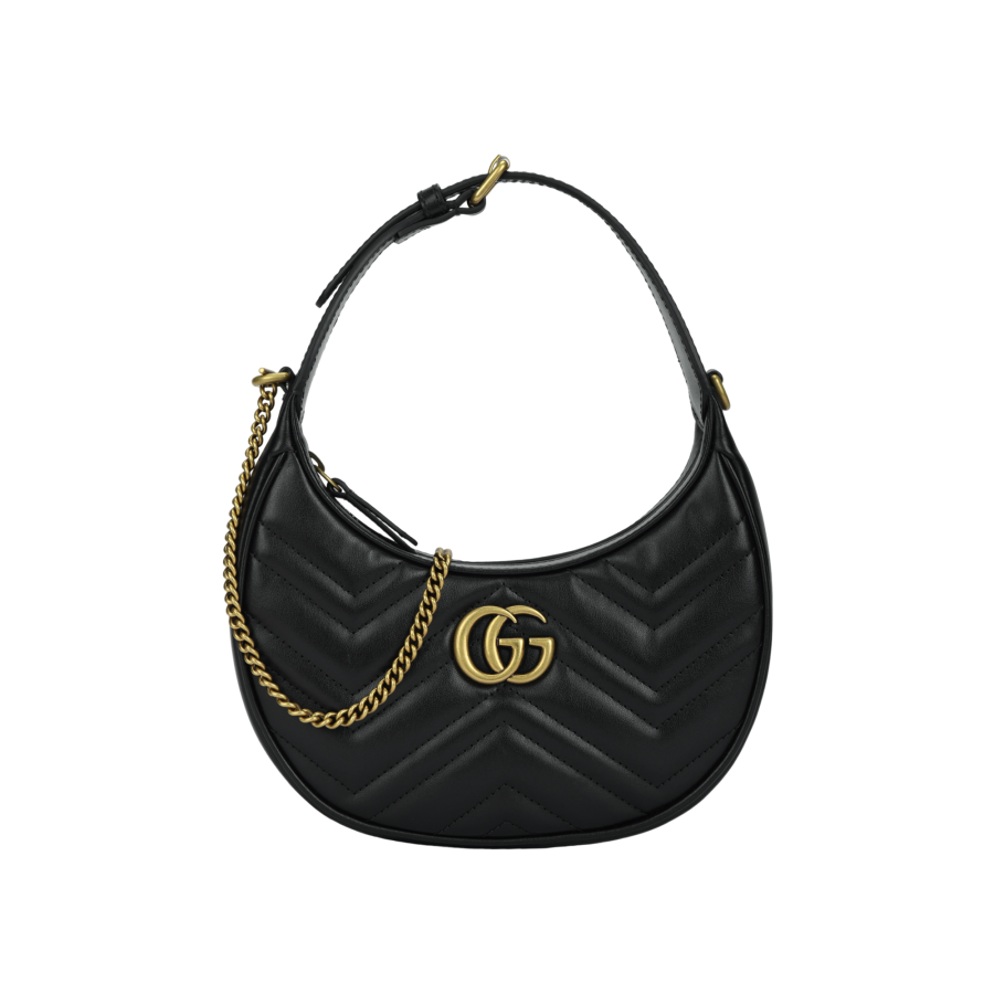 GUCCI Women's GG Marmont Half Moon Shoulder Bag