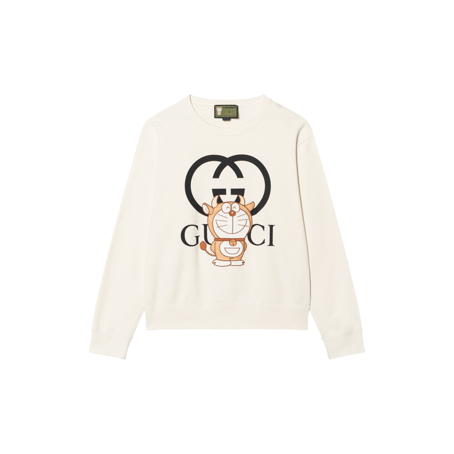 GUCCI GUCCI x Doraemon Sweatshirt Men's Ivory White