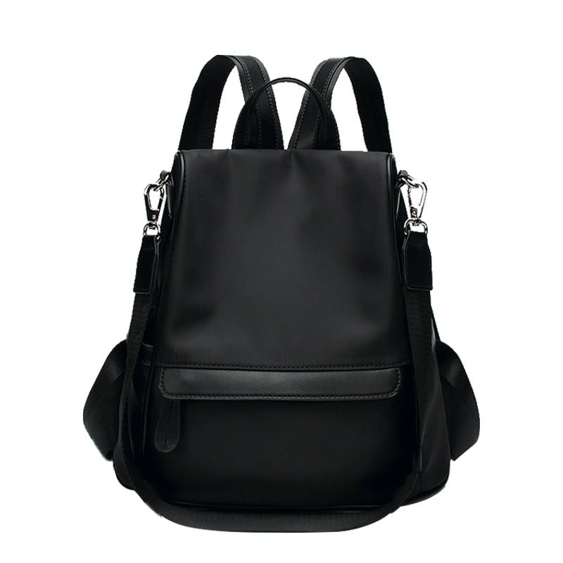 LAORENTOU LAORENTOU Fabric Backpack Regular Women's Black/Khaki