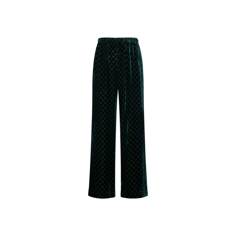 GUCCI GG logo Velvet Trousers