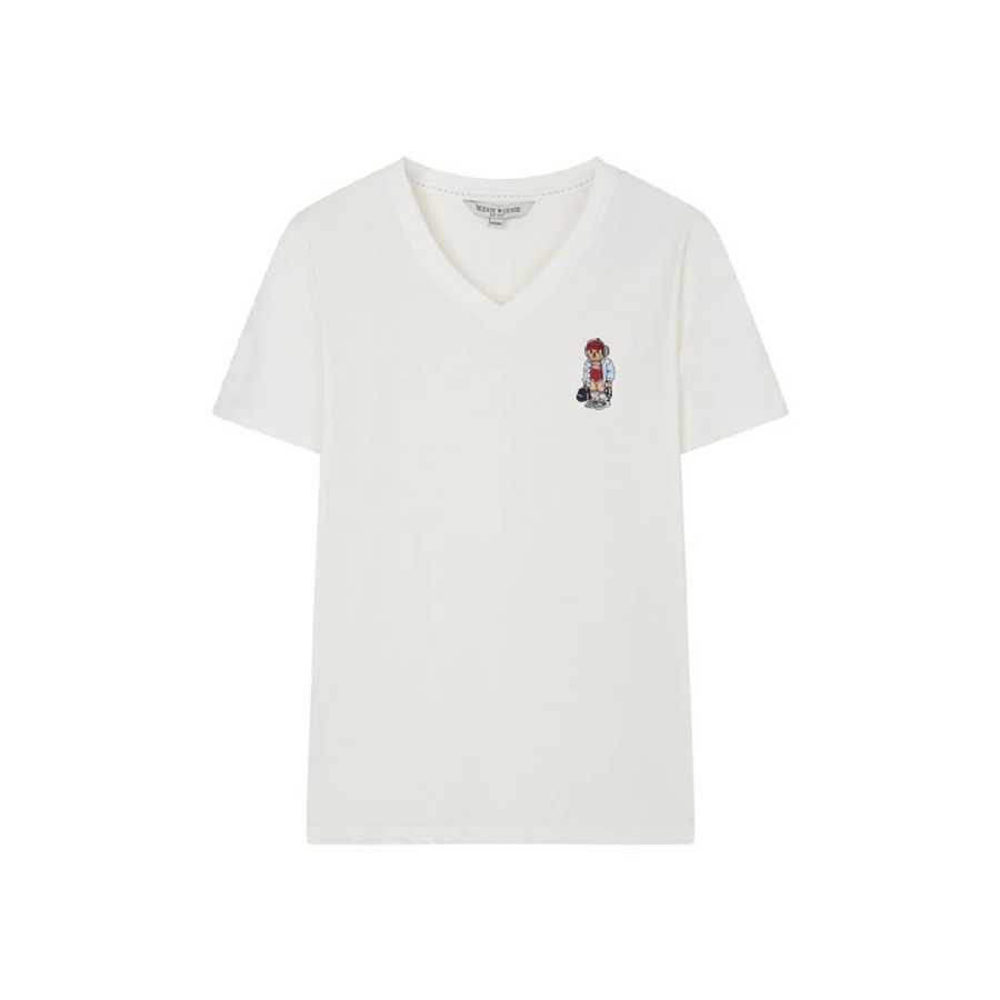 Teenie Weenie T Shirts Women's V Neck Moderate