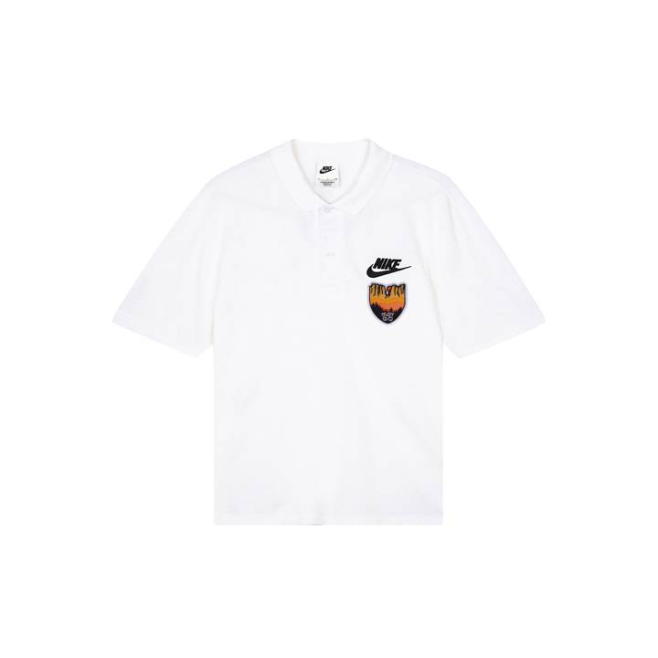 Nike Nike Polo Shirts Men's White Polo Collar Moderate Straight Fit