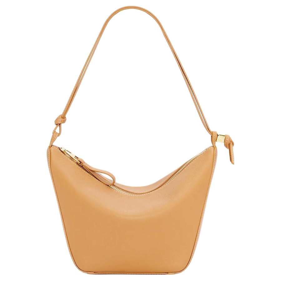 LOEWE Hammock Hobo Cow Leather Hobo Bag, Handbag, Shoulder Bag Mini Women's Caramel