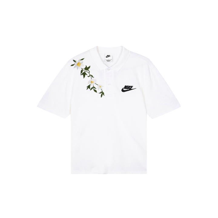 Nike Nike Polo Shirts Men's White Polo Collar Moderate Straight Fit