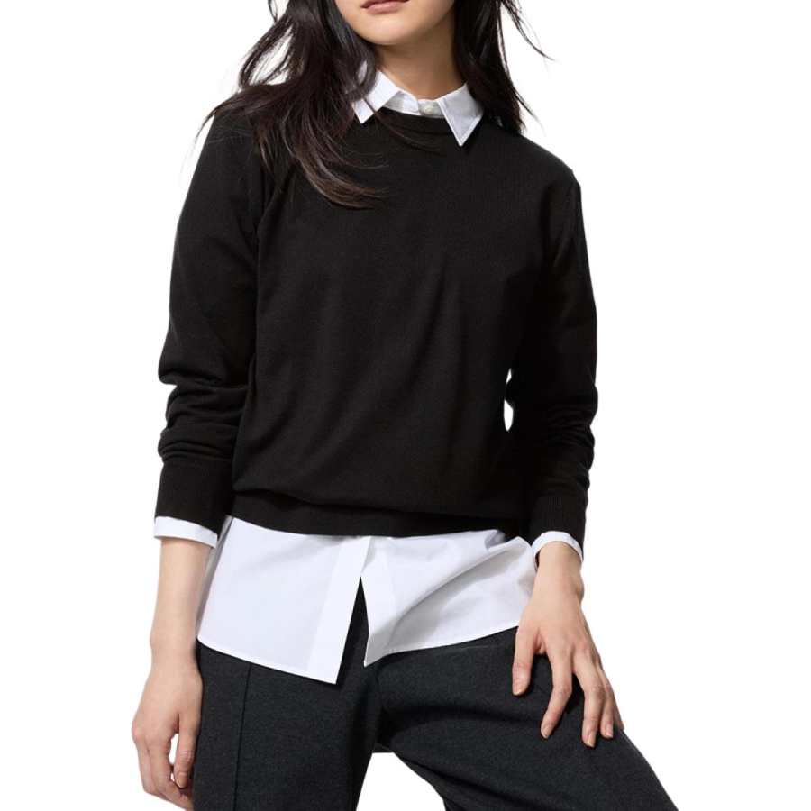 UNIQLO Sweaters Women's Black Crew Neck Moderate Other