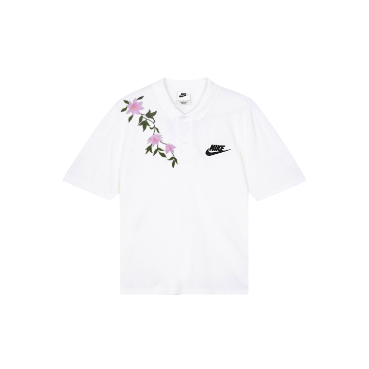 Nike Nike Polo Shirts Men's White Polo Collar Moderate Straight Fit