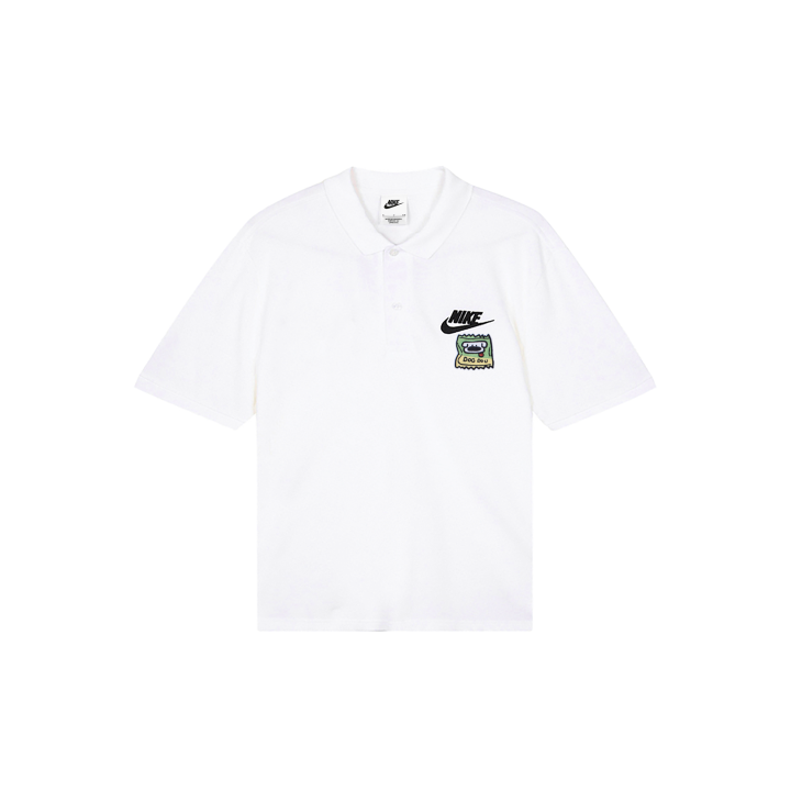 Nike Nike Polo Shirts Men's White Polo Collar Moderate Straight Fit