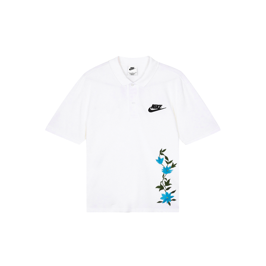 Nike Nike Polo Shirts Men's White Polo Collar Moderate Straight Fit