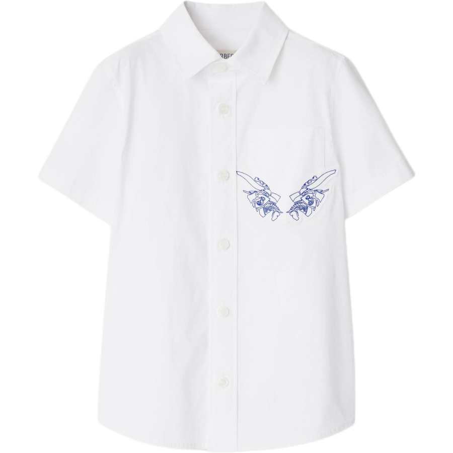 Burberry Brand Logo Shirt Summer Kids' White