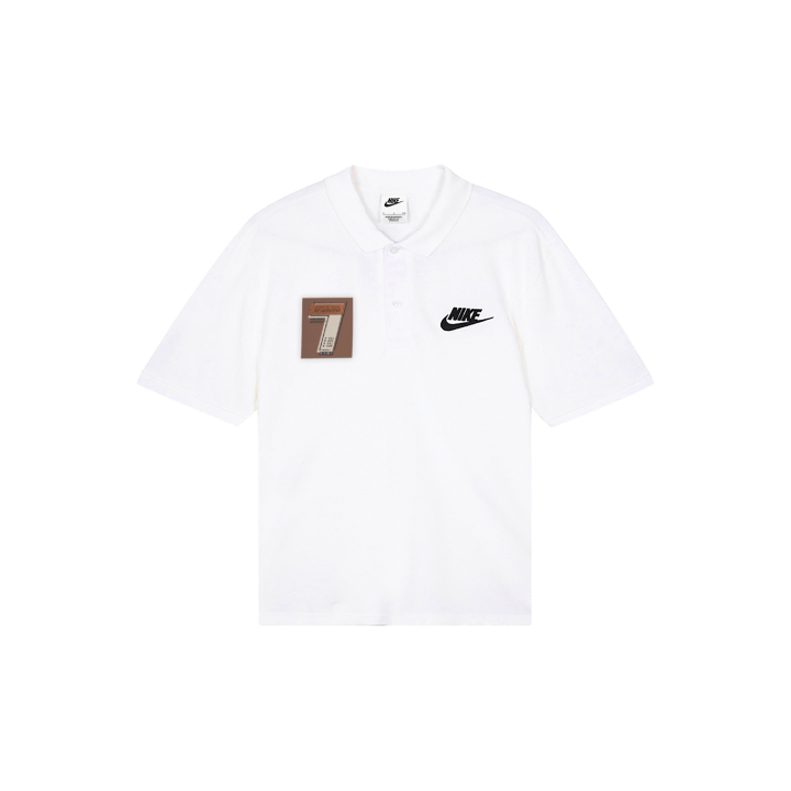 Nike Nike Polo Shirts Men's White Polo Collar Moderate Straight Fit