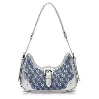 MELLO GOGO Fabric Shoulder Bag, Crossbody Bag Regular Women's Denim Blue