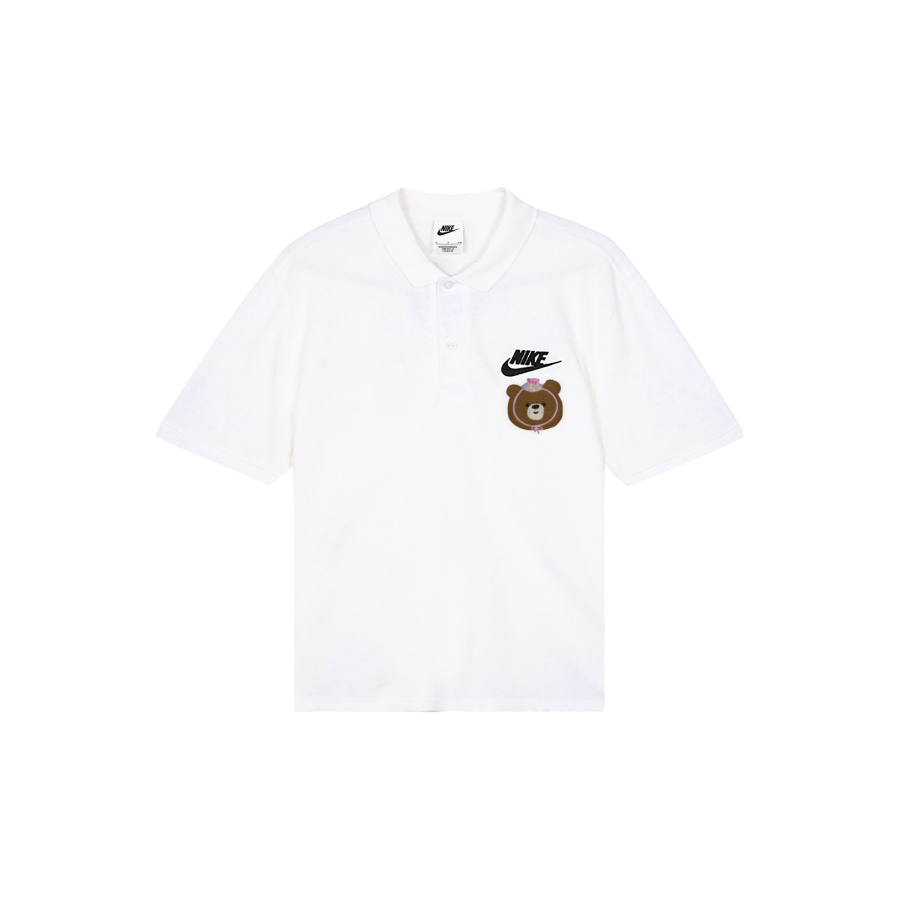 Nike Nike Polo Shirts Men's White Polo Collar Moderate Straight Fit