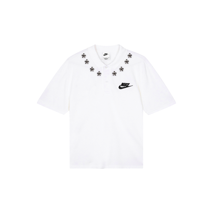 Nike Nike Polo Shirts Men's White Polo Collar Moderate Straight Fit