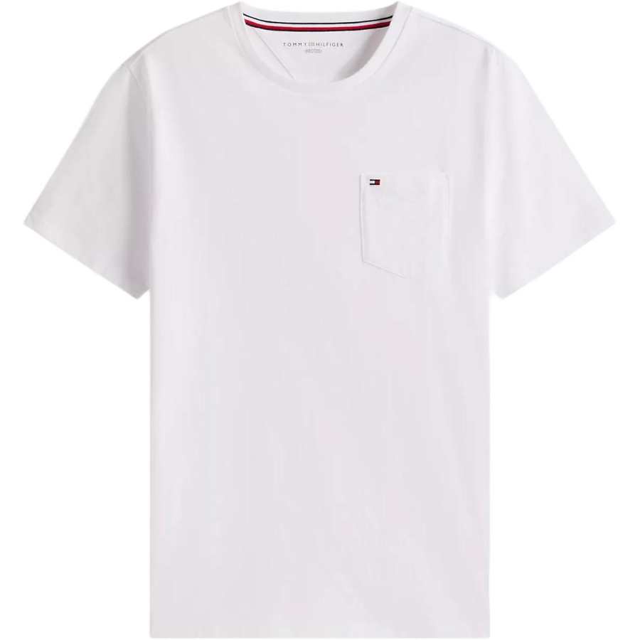 Tommy Hilfiger T Shirts Men's Optical White Crew Neck