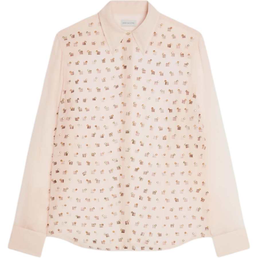 Dries Van Noten Embellished Straight-Hem Shirt