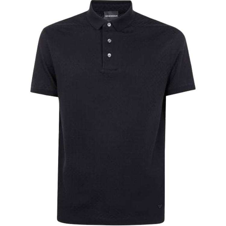 EMPORIO ARMANI Front Button fastening Cotton Polo Shirt