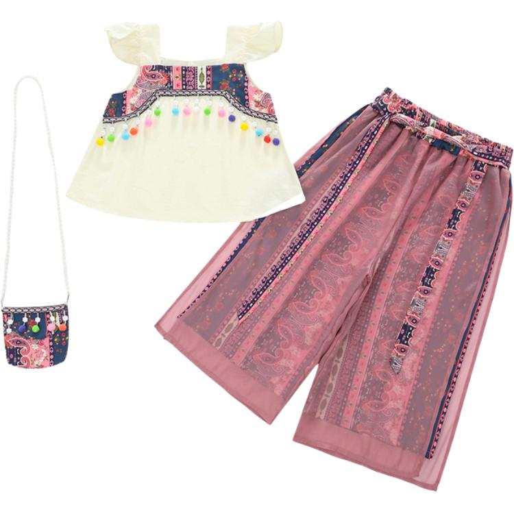 PROTECTCAMEL PROTECTCAMEL Pre School Two Piece Skirt Sets Crew Neck Moderate Short