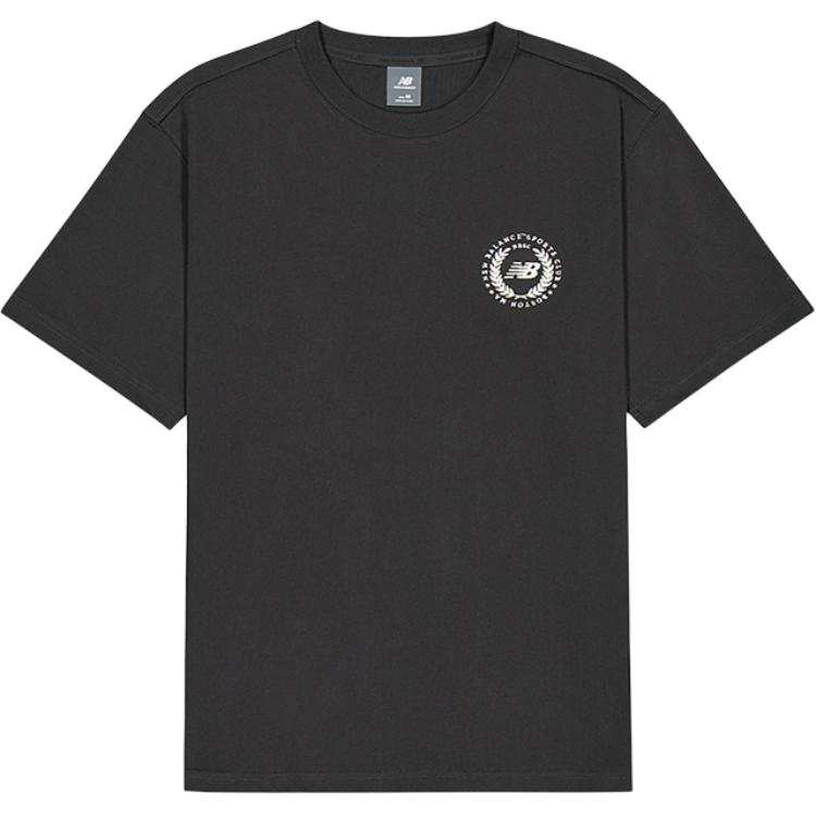 New Balance New Balance T Shirts Men's Black Gray Color Crew Neck Moderate