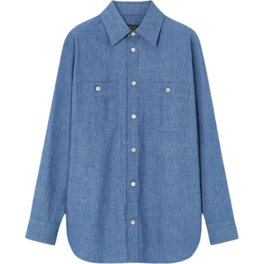 Loro Piana Shirts Women's Blue Lapel Moderate