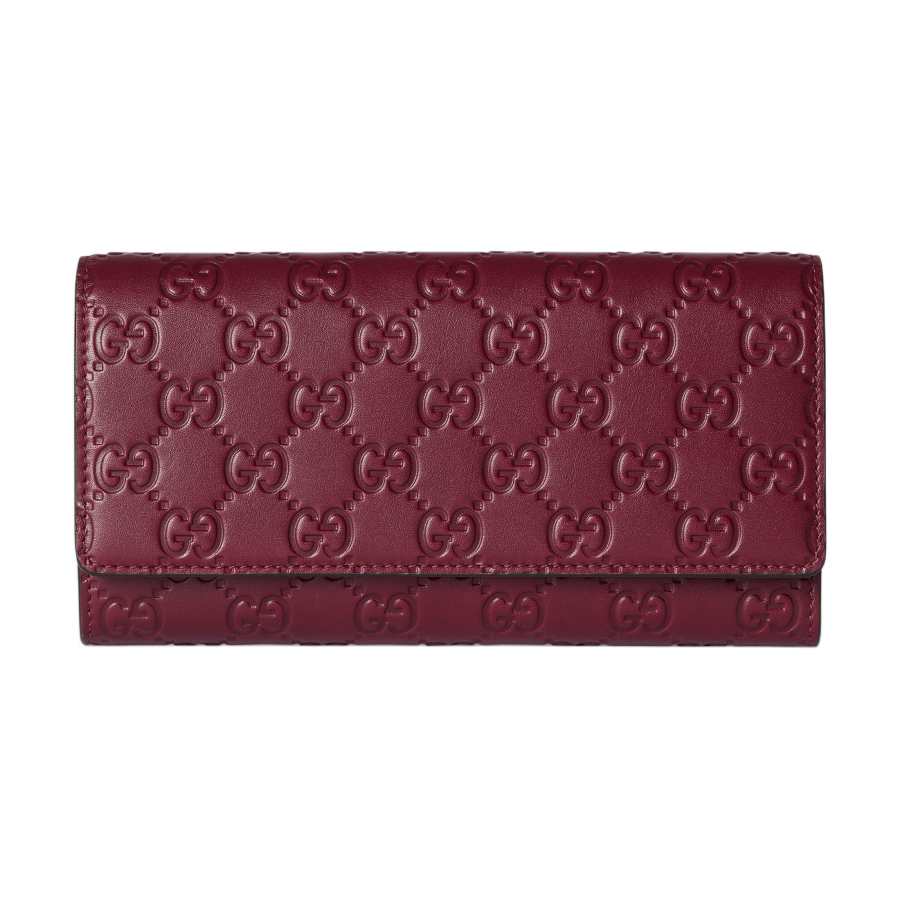 GUCCI GG Emblem Leather Wallet Women's Black