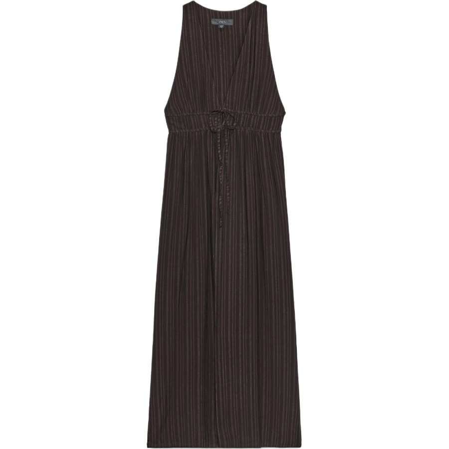 ZARA Sleeveless Dresses Women's Dark Brown V Neck Moderate