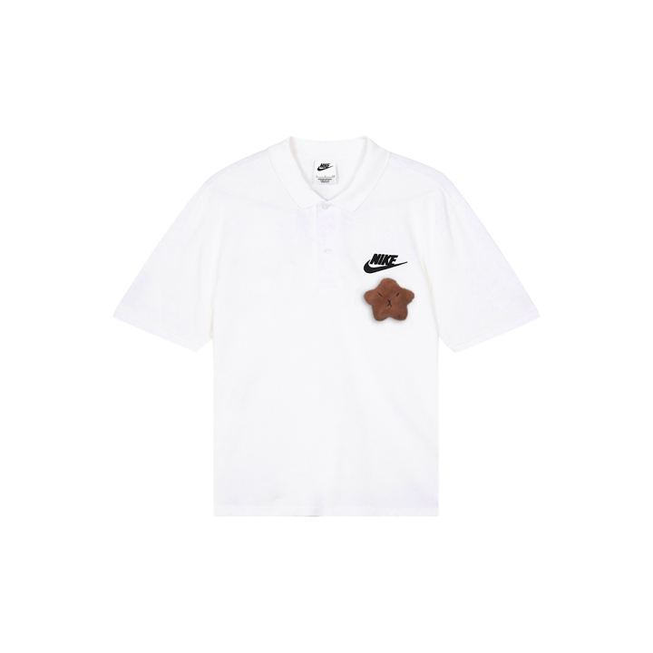 Nike Nike Polo Shirts Men's White Polo Collar Moderate Straight Fit