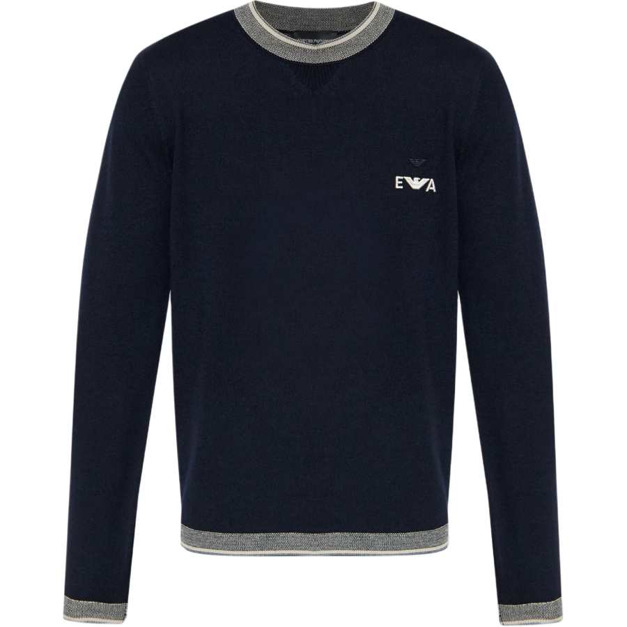 Emporio Armani Logo-Embroidered Crewneck Jumper