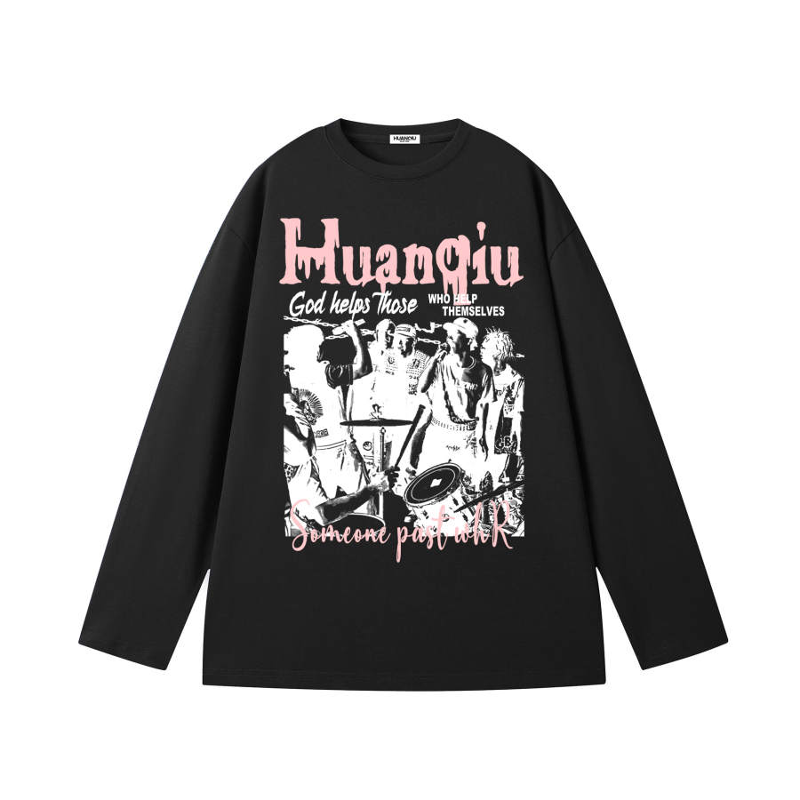 HUANQIU T Shirts Unisex Crew Neck Moderate Straight Fit