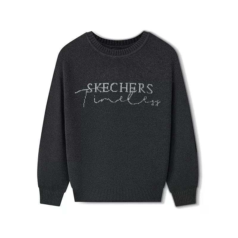 Skechers Sweatshirts Unisex Meteor Iron Gray/06AK Crew Neck Moderate Regular