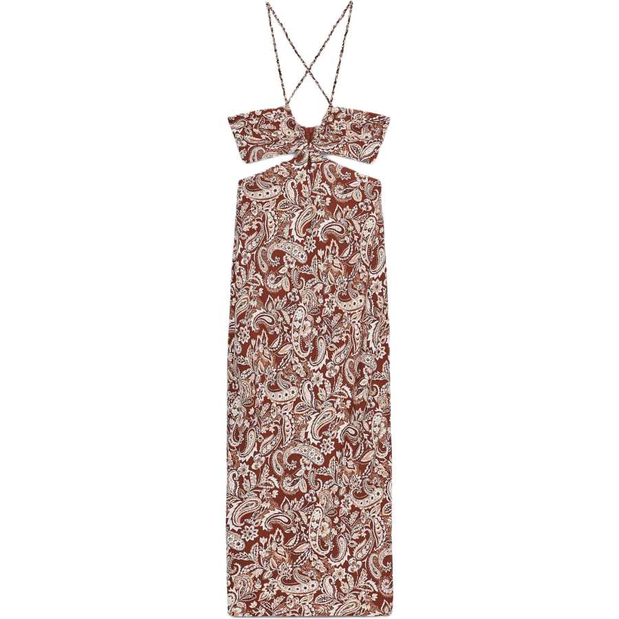 ZARA Slip Dresses Women's Earth Tone Moderate Long Skirt