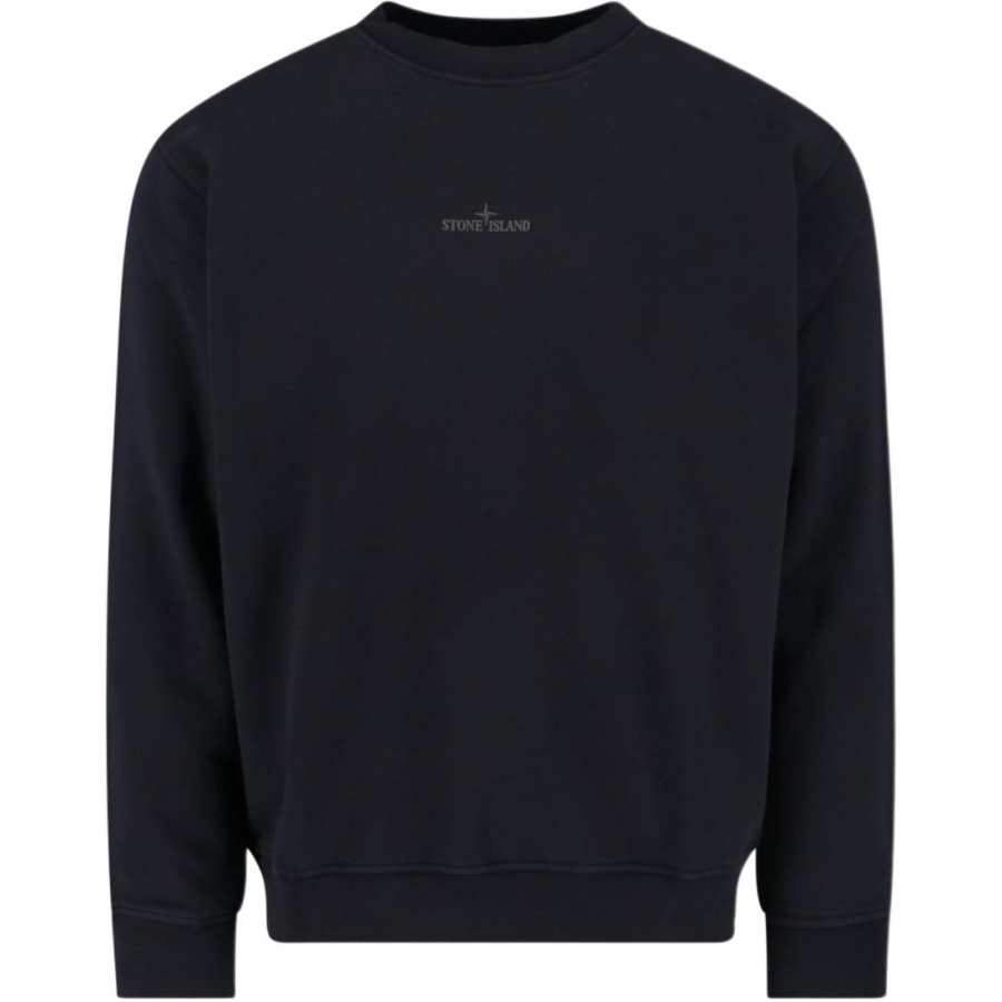 STONE ISLAND Logo Printed Crewneck Sweatshirt