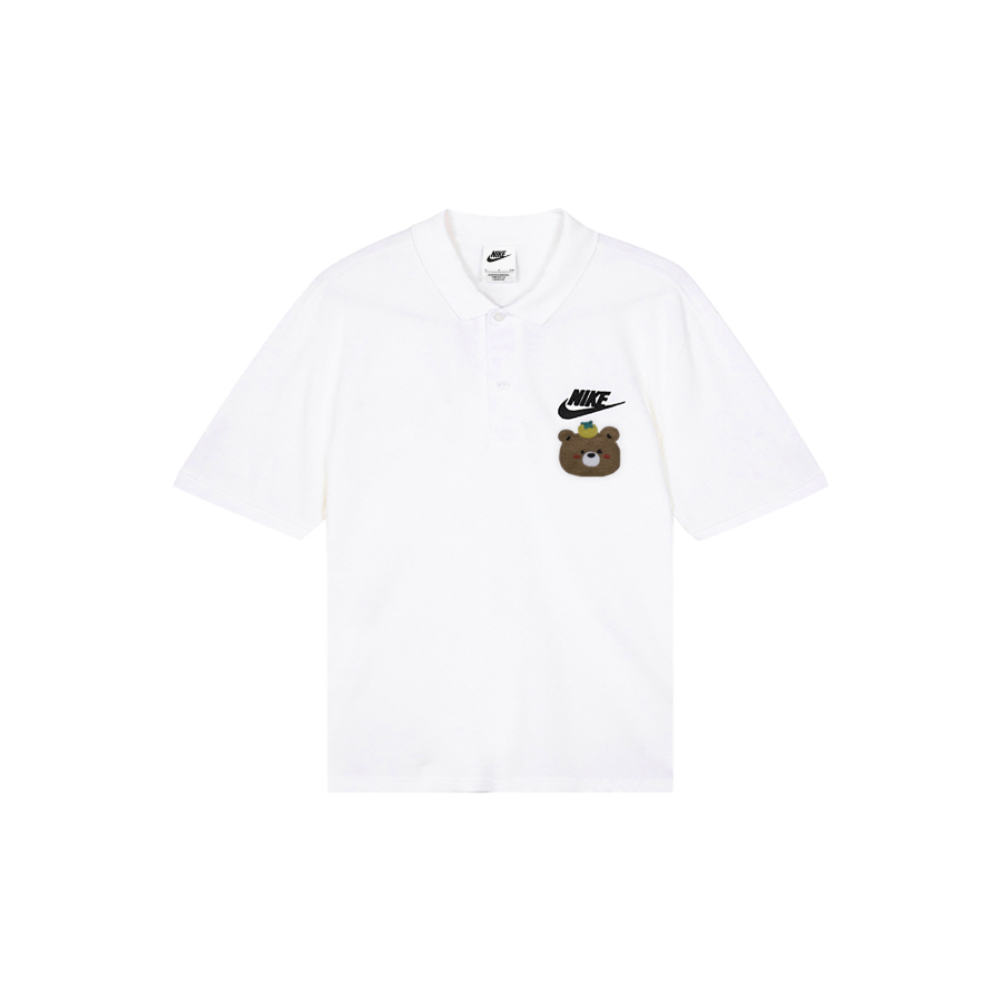 Nike Nike Polo Shirts Men's White Polo Collar Moderate Straight Fit