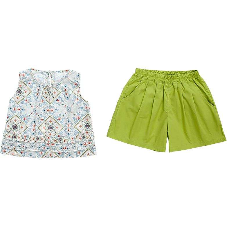 PROTECTCAMEL PROTECTCAMEL Pre School Two Piece Skirt Sets Crew Neck Moderate Short