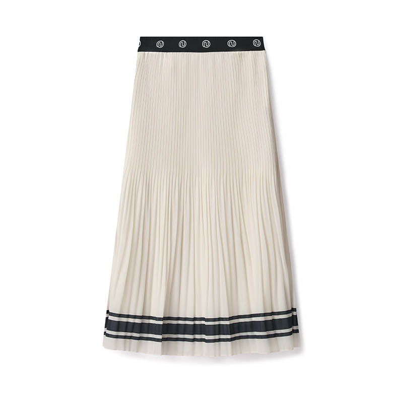 FILA Casual Long Skirts Women's Albumen White Moderate Long A Line Skirt