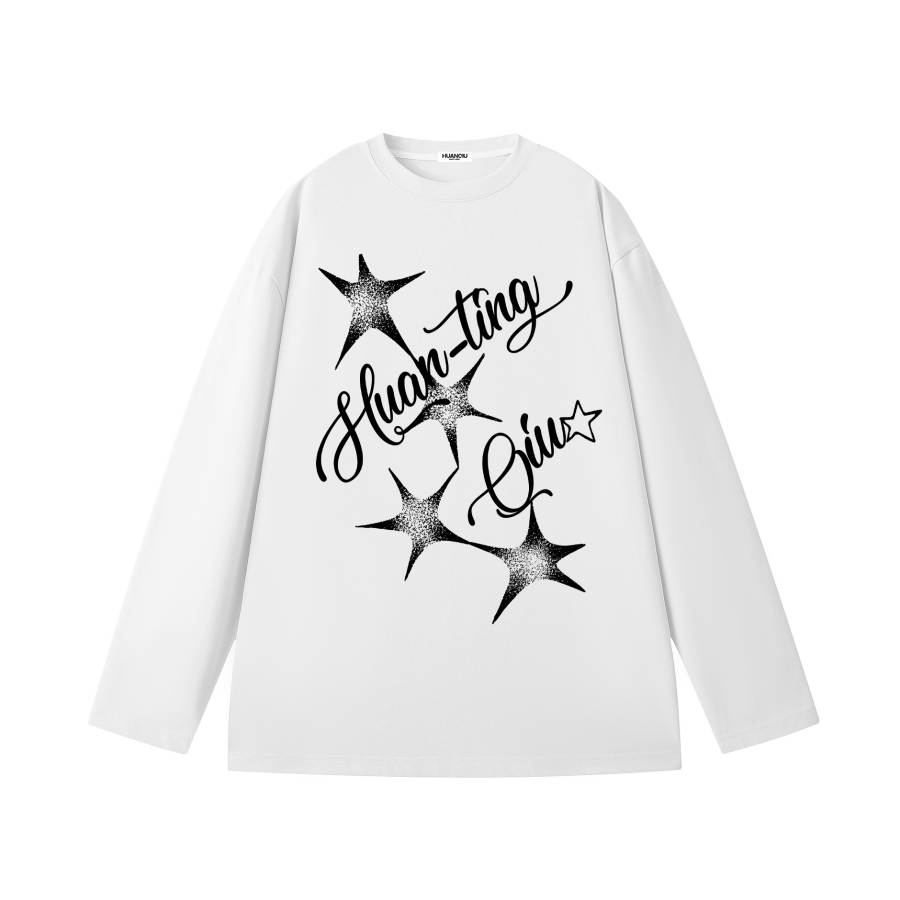 HUANQIU T Shirts Unisex Crew Neck Moderate Straight Fit