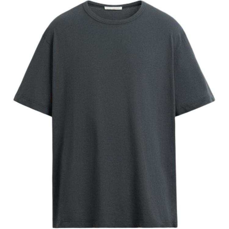 ZARA T Shirts Men's Blue Crew Neck Thickened